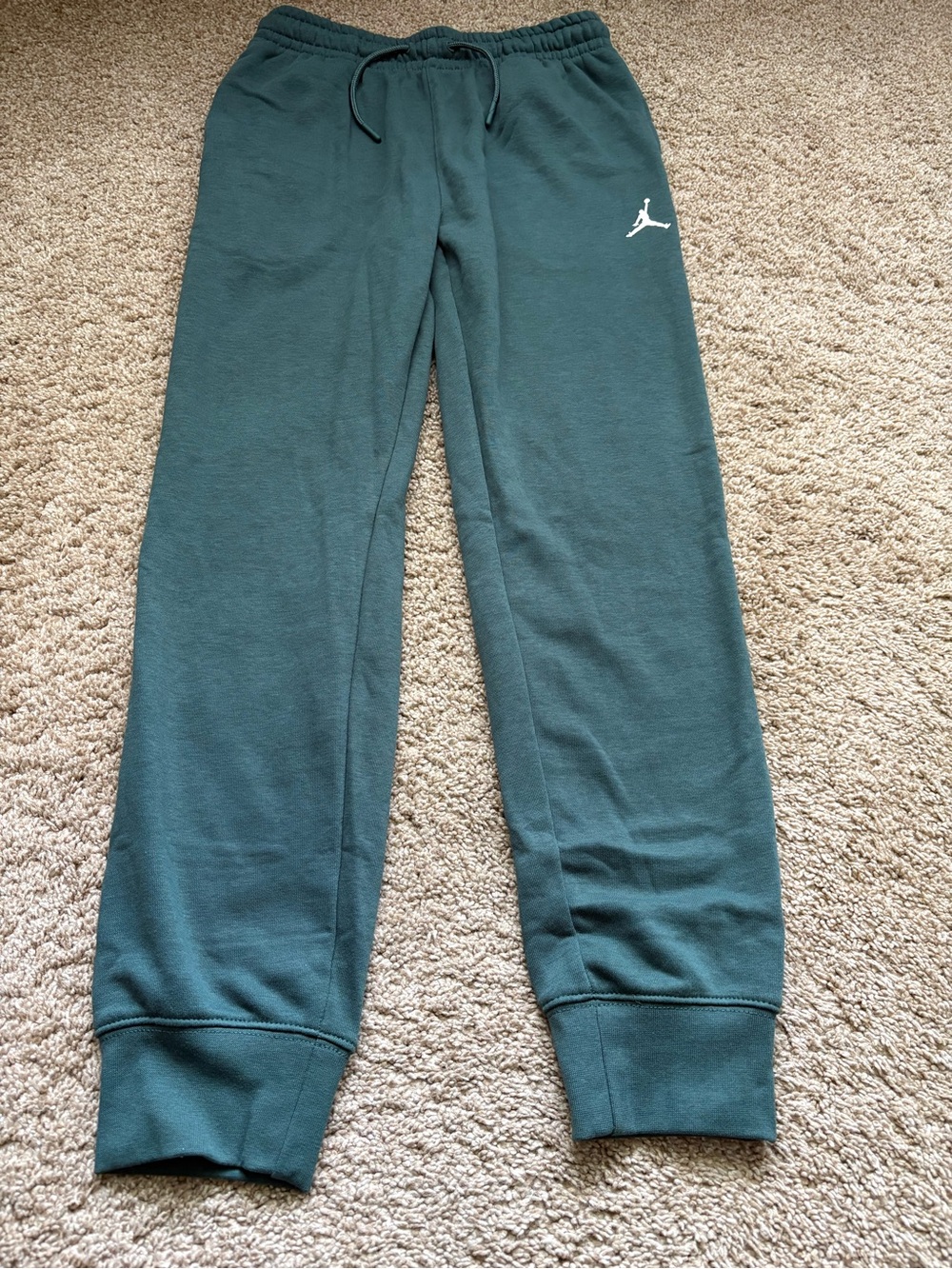 Jordan Boys' Dark Teal Sweatpants with White Jumpman